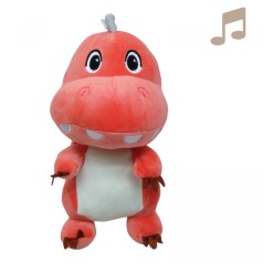 М'яка іграшка Дракоша Фредді, 28 см, музичний, рожевий