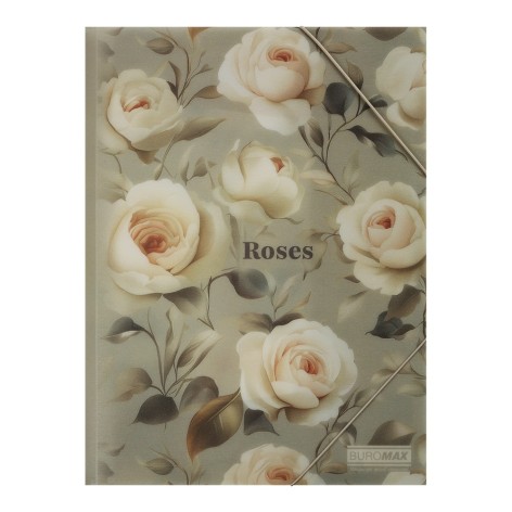 Папка на гумках ARABESKI, А4, матовий непрозорий пластик, світло-сірий, ціна за 2 шт. //