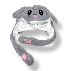 Шапка, що світиться з вушками, що рухаються (СІРА)