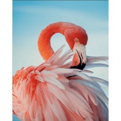 Набор для творчества алмазная картина Яркий розовый фламинго Strateg размером 30х40 см кв (HEG85873)