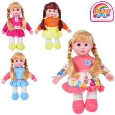 Лялька м'яконабивна, 28см, муз, бат-таб, 4види, в п/е, 28-14-6см 