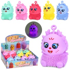 Антистрес іграшка їжачок тварина 10см коротка ручка світло 6 кольорів