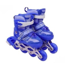 Ролики дитячі M (розмір 34-38) метал.рама, колеса PU 1 світло, синій