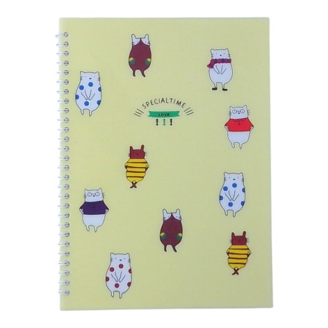 Зошит Котик А4 в клітинку жовтий