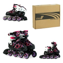 Ролики 92215-М розмір 34-37 (6) колеса PU, ПЕРЕДНЕ КОЛЕСО СВІТЛО, стелька 20.5-23 см, d коліс – 6.5 см, в коробці