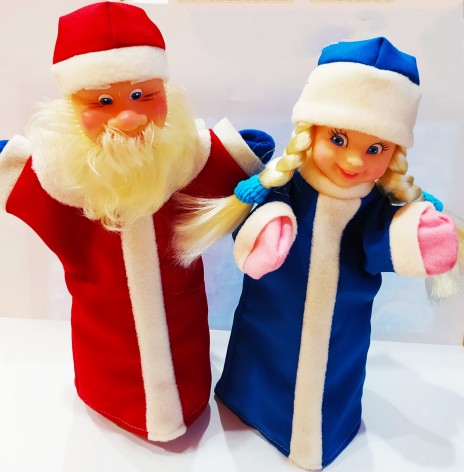 Кукла-рукавица Дед мороз и Снегурочка (ПВХ, ткань)