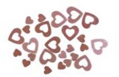 Декоративні серця, що блищать 15 мм, 10гр рожеві Kidis 4шт