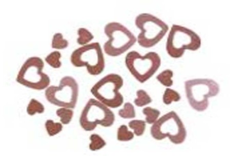 Декоративные сердечки, блестящие 15 мм, 10гр розовые Kidis 4 шт.