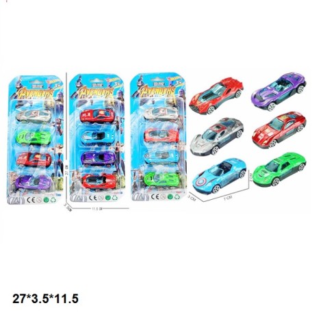 Набір модельок 5686-4A супергерої метал.4шт.3в.лист.27*3,5*11,5 