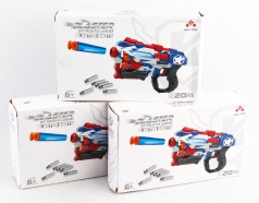 УЦІНКА 30% Пістолет 5 видів, 20 м'яких патронів на присосках, кор. 