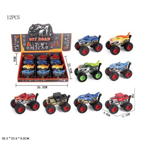 Джип-монстр HL-D12-2 метал.інерц.4в. /20/240/12шт.в кор.36,3*9*33,9см