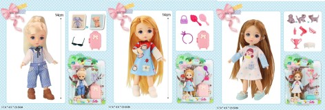 Лялька мікс 3 види, аксес слюда 17*4*23,5см 
