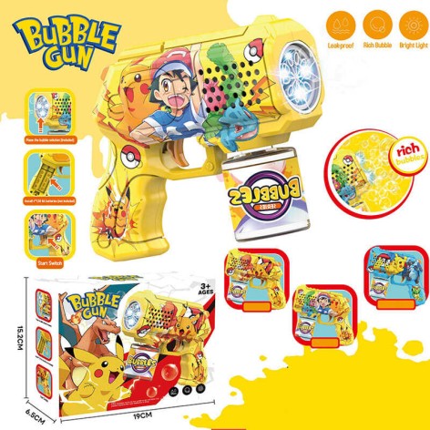 Пістолет з мильними бульбашками підсвічування, пляшечка із мильною рідиною, в кор. 