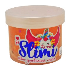 Слайм Mi-mi Slimi с глиттером, 100 г (персиковый)