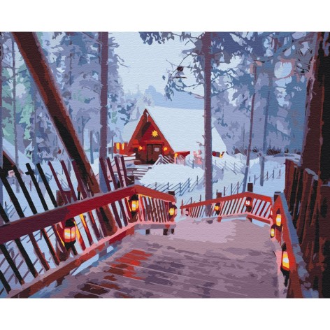 Картина за номерами: Зимовий затишок