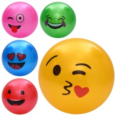 М'яч дитячий 9 дюймів, смайл, 57-60г, 4 види/мікс кольорів /120/