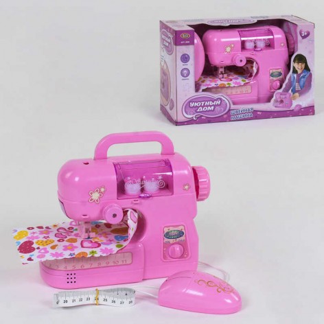 Іграшкова швейна машинка, зі звуковими та світловими ефектами, на батарейках
