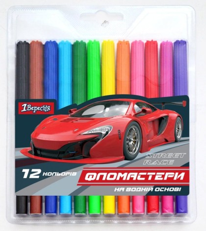 Фломастери 1 Вересня 12 кольорів 