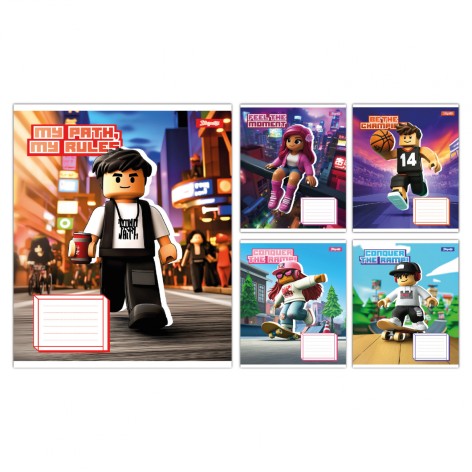 А5/12 кос. 1B Urban Blocks Series, зошит учнівський шкільний, ціна за 25 шт. //