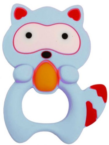 Прорезыватель в футляре "Енот" (голубой)