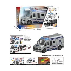 Машинка інкасаторська машина, мелодія, звукові ефекти, підсвічування, інерційний механізм, рухомі деталі, викрутка, насадки, в кор. 