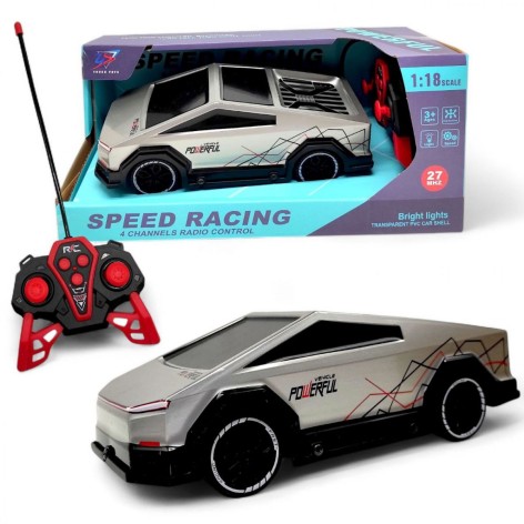 Машинка на радіокеруванні MIC "Тесла Кібертрак" срібляста 13.5x30x13.5 см (US-22013A/22014A)