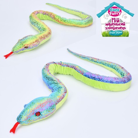Мягкая игрушка змея, 172-11,5-8см, микс цветов, п/е 
