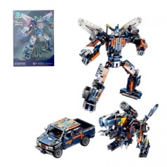 Конструктор транформер 844 элемента, 3 варианта сбора: робот/динозавр/машина, в коробке