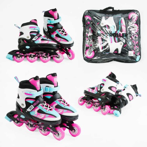 Роликові ковзани Best Roller 38-42 розмір, колеса PU, колір - рожевий 94150-L