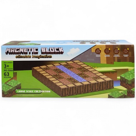 Конструктор магнитный "Minecraft", 63 дет