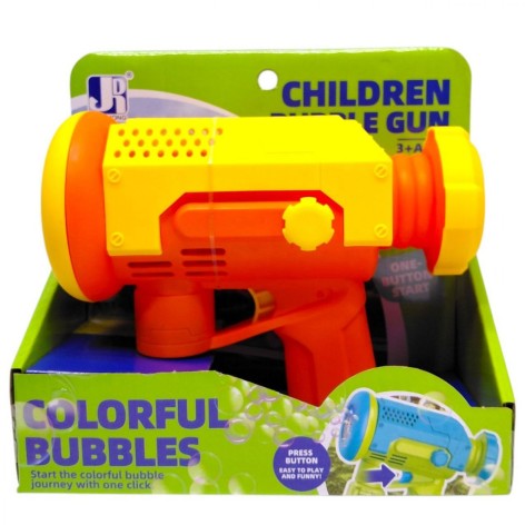 Мыльные пузырьки пистолет, короб. (АПЕЛЬСИНОВЫЙ)