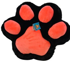 М'яка іграшка Подушка лапка середня чорно-коралова, 45*47 см