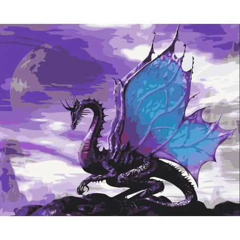 Картина по номерам "Дракон с крыльями" 40*50