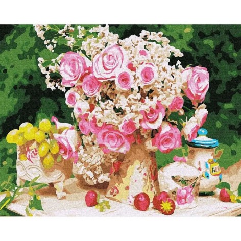 Розпис за номерами Натюрморт із шипшиною