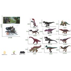 Тварина динозаври 2 вида мікс, 3шт + аксесуари у п/е 17*22см /240-2/