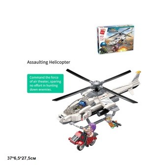Конструктор Brick 3211 Thunder Mission-Assaulting Helicopter 352 деталей собранный, коробка 37*6,5*27,5
