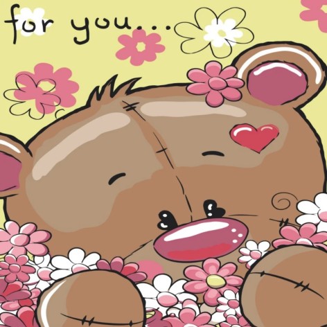 Картина за номерами Лапки із квітами Strateg з лаком розміром 30х30 см (ES085)