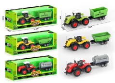 Трактор 3 види, причіп, розмір: 21х5.8х6 см, металопластик, інерція, в кор., МІКС ВИДІВ /144-2/