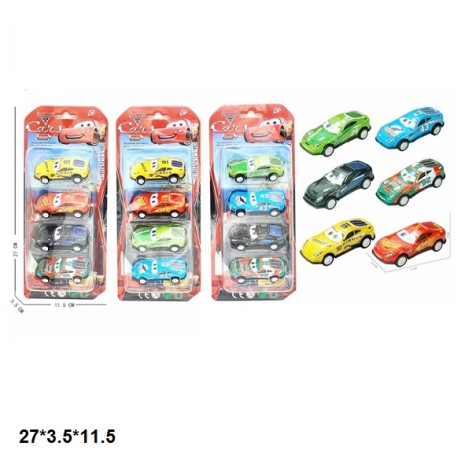 Набір модельок 7686-4A Тачки метал.4шт.3в.лист.27*3,5*11,5 