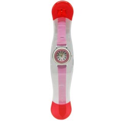 Часы детские A-2428 микс 25см розовый резьба