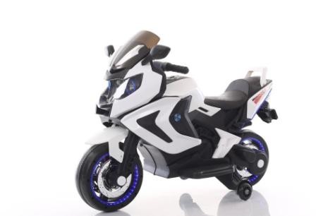 Электромобиль детский T-7229 WHITE мотоцикл 2*6V4.5AH мотор 2*15W 120*50*75
