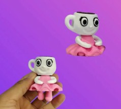 3D игрушка Балерина капучино 7см подвижная