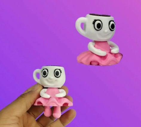 3D іграшка Балерина капучіно 7см рухлива