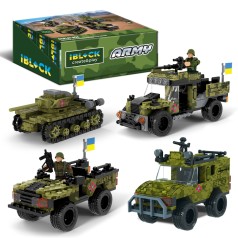 Конструктор iBlock Армия, 122-161дет., 4вида, р-р уп-ки 22*4,5*14см /6/48/8шт в коробке 44,2*19,5*14,5см