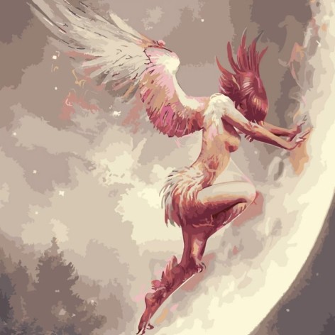 Набор для росписи по номерам Ангел Strateg размером 40х40 см (SK032)