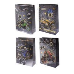 Пакет подарунковий паперовий S "Motorbike" 18*23*10см R33204-S /720/ 6 шт. в уп.