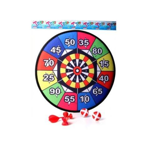 Дартс на липучке, 36см, мяч 2шт, дротики 2шт, в п/е, 36-36-4,5см 