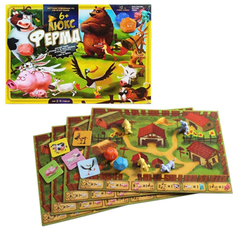 Настольная игра Danko toys "Ферма Люкс" для детей от 6 лет (G-FL-01-01)