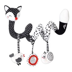 Погремушка T168266-1 лисичка мягкая спираль с зеркалом кул.30*10*22 