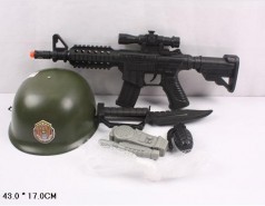 Іграшковий військовий набір каска, автомат 43*17 см